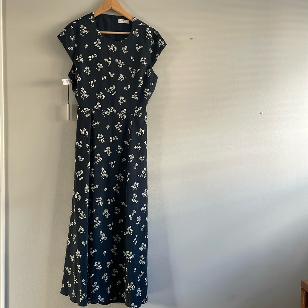 Floral Navy Blue Dress